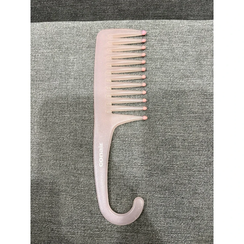 Conair Shower Comb Wide Tooth Styling Tool Detangler Swim Wet Hair w/Hanger‎